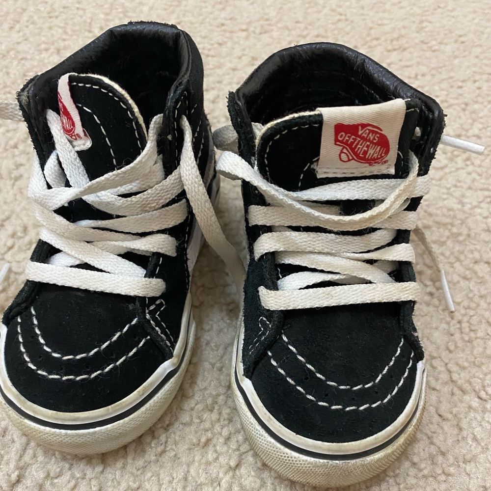Size 5T Vans High Tops - Black